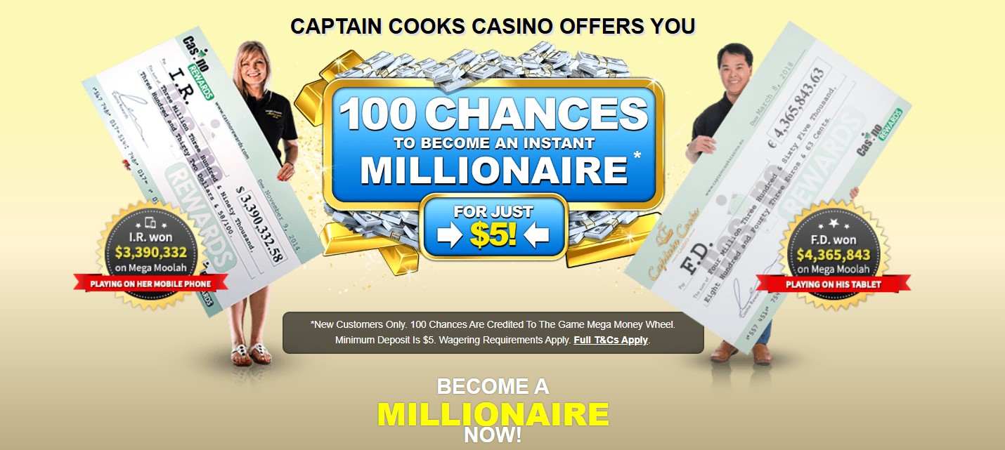 captain cooks welcome bonus