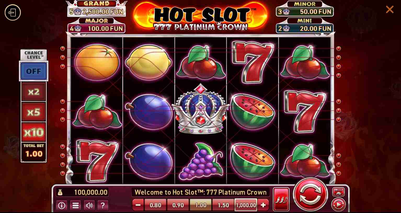 hot slot 777 platinum crown