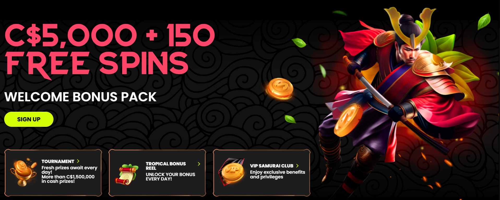 spinsamurai welcome bonus