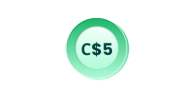 C$5 deposit