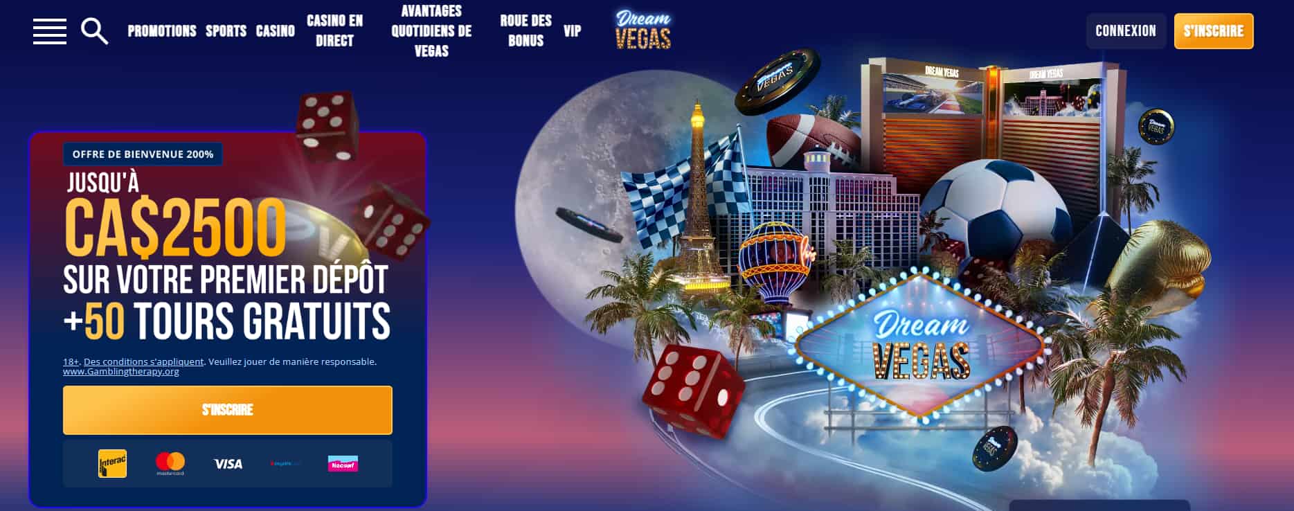 dream vegas casino page principale