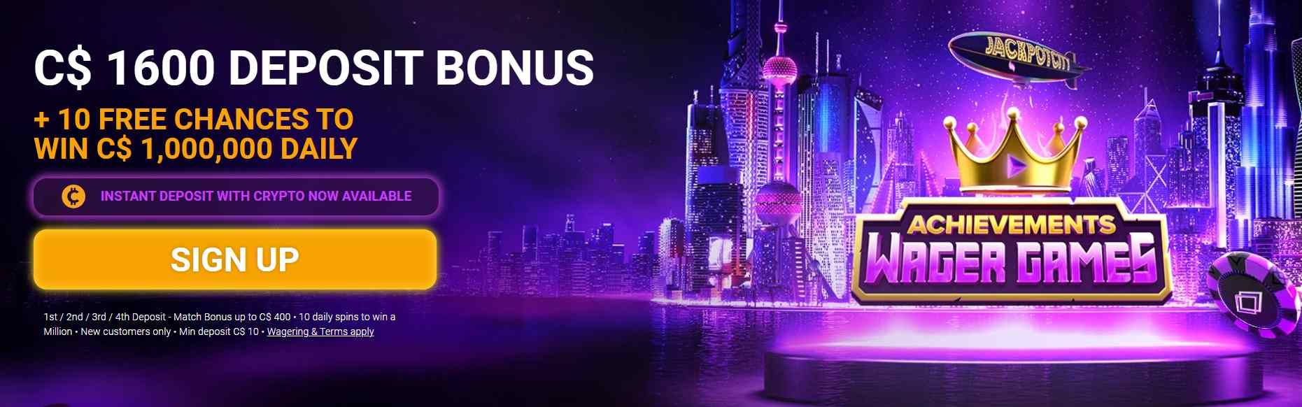 jackpot city welcome bonus
