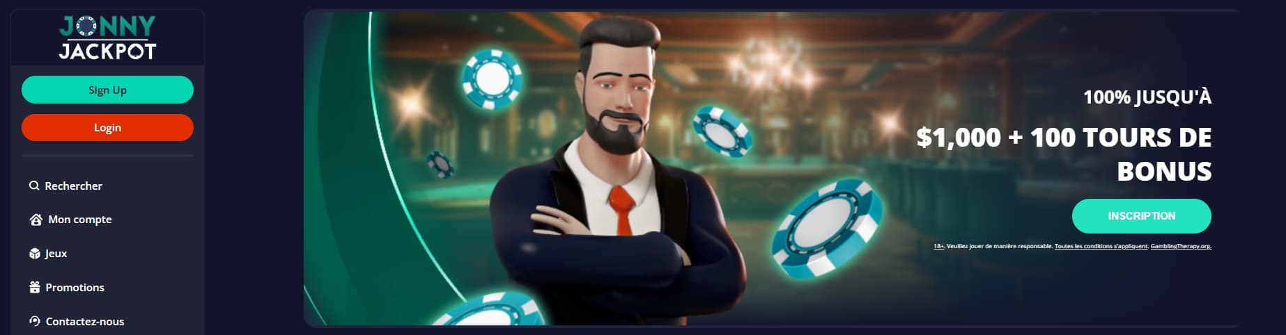 jonny jackpot casino page principal