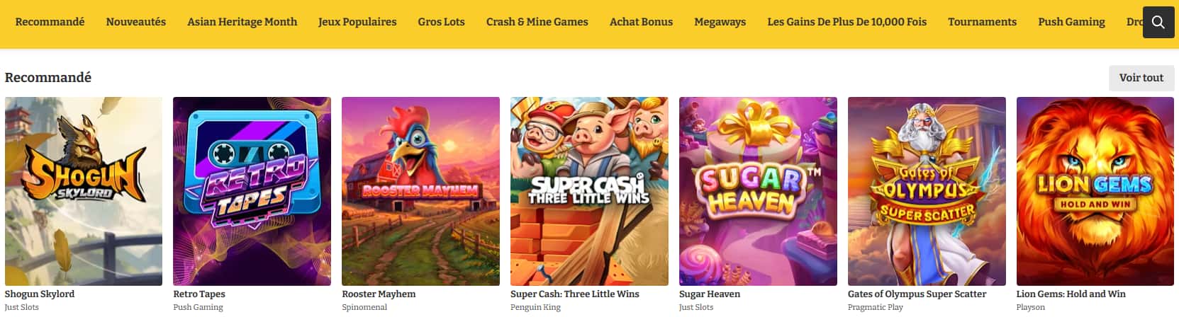 lucky spins casino jeux