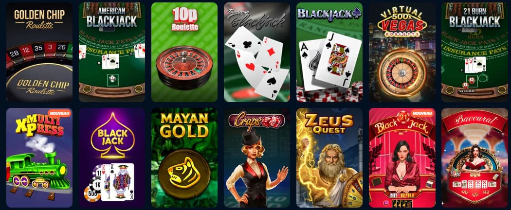 playzilla casino jeux de table