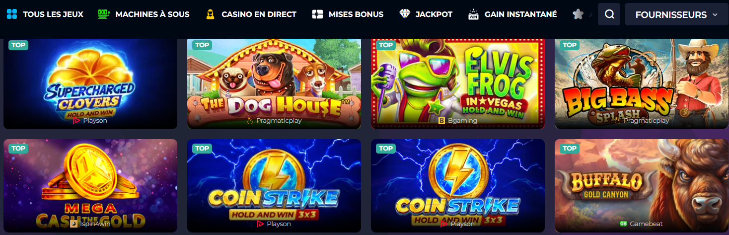 slots gallery jeux