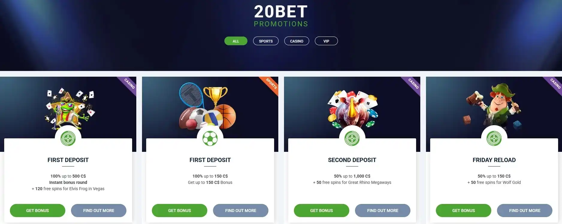 20bet promotions
