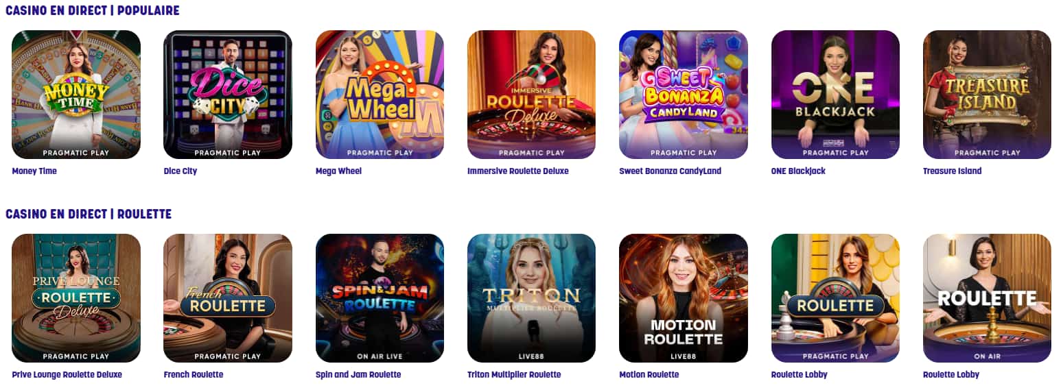 caxino casino jeux en direct