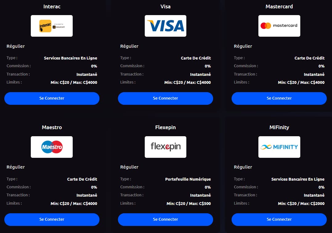 crusino casino paiment