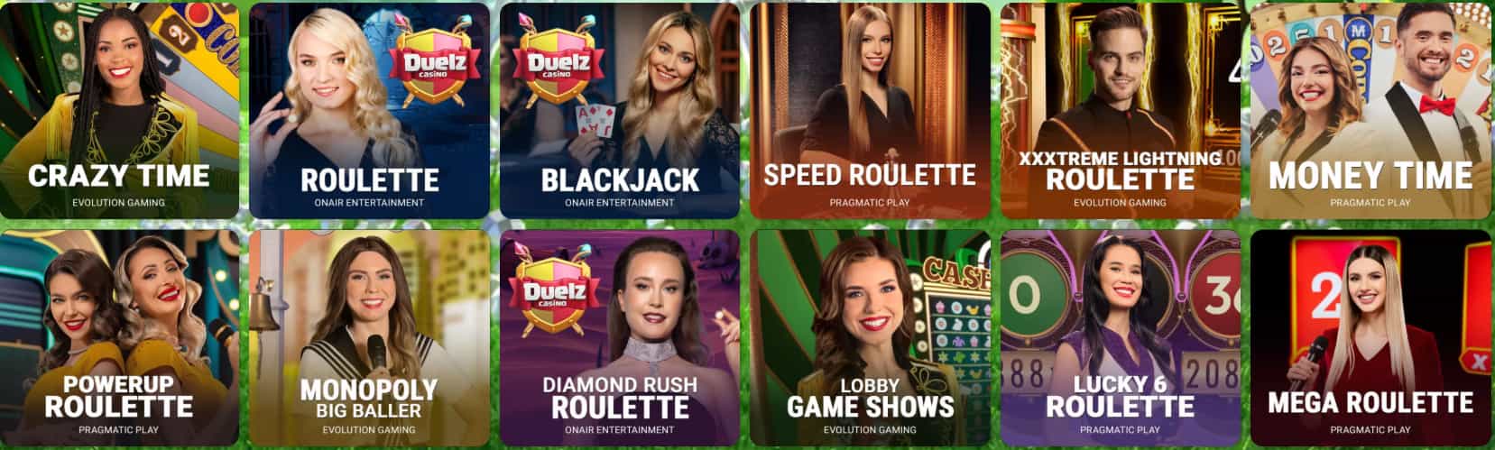 duelz casino jeux en direct