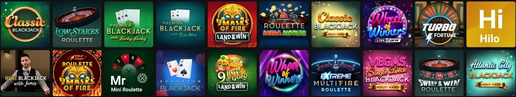 mummysgold table games