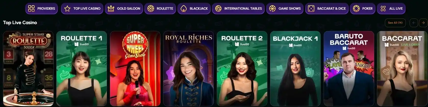 nova jackpot live casino