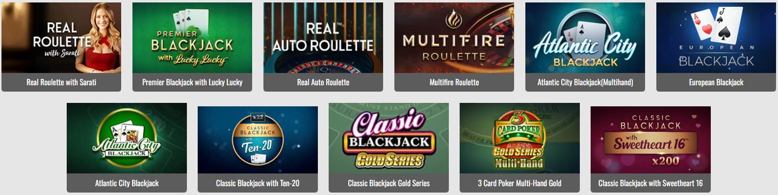 platinum play casino jeux de table