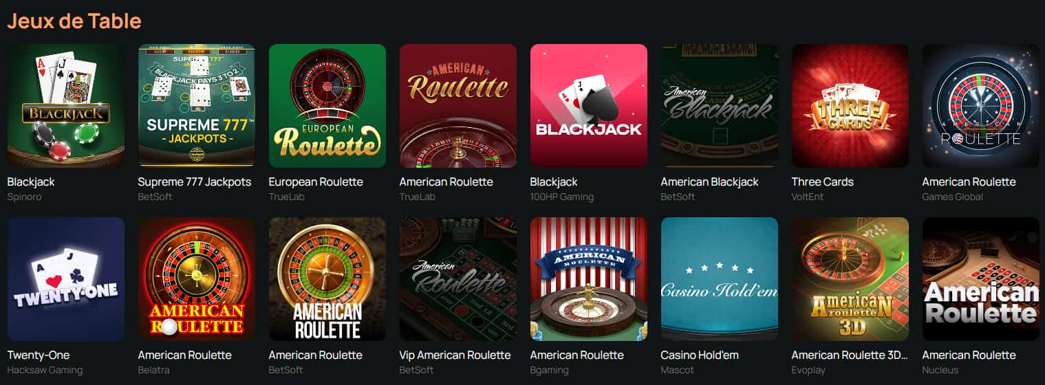 ritzo jeux de table