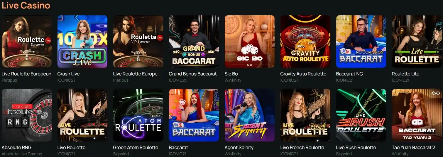 ritzo live casino