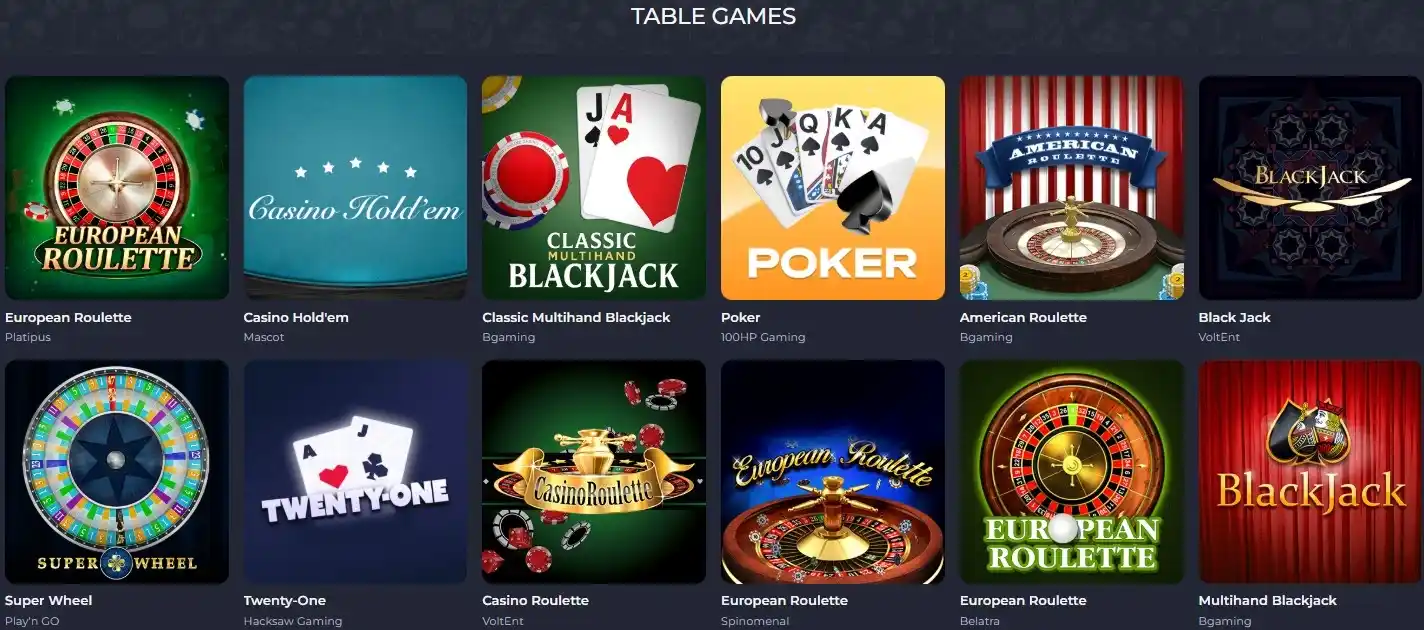 rolling slots table games