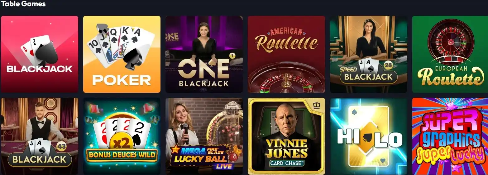 spinfever table games