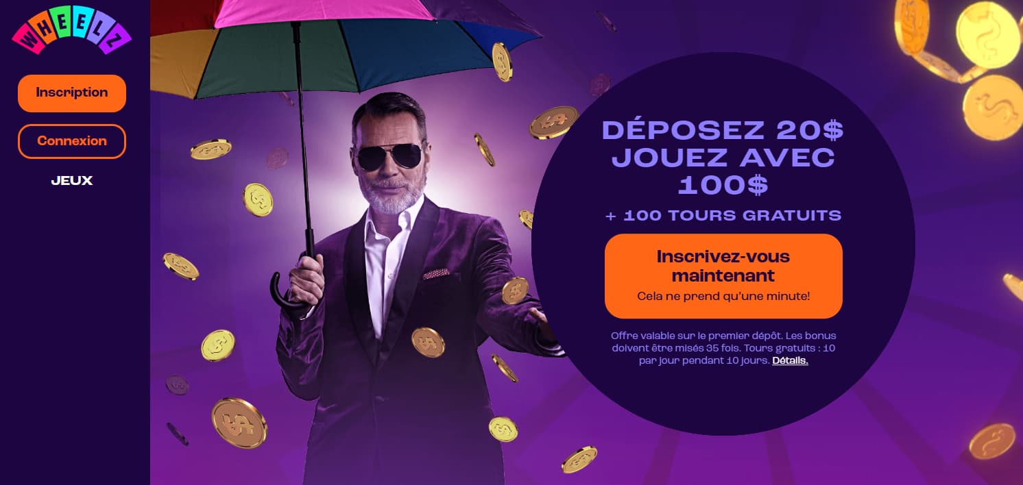 wheelz casino page principale