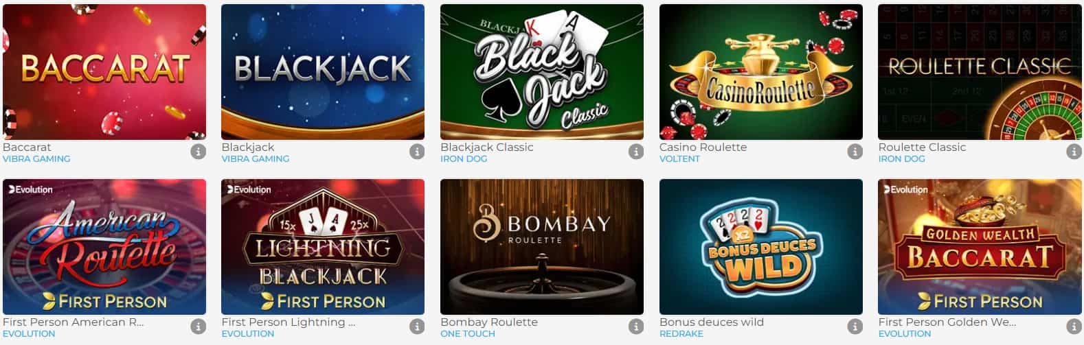 wolfy casino jeux en table
