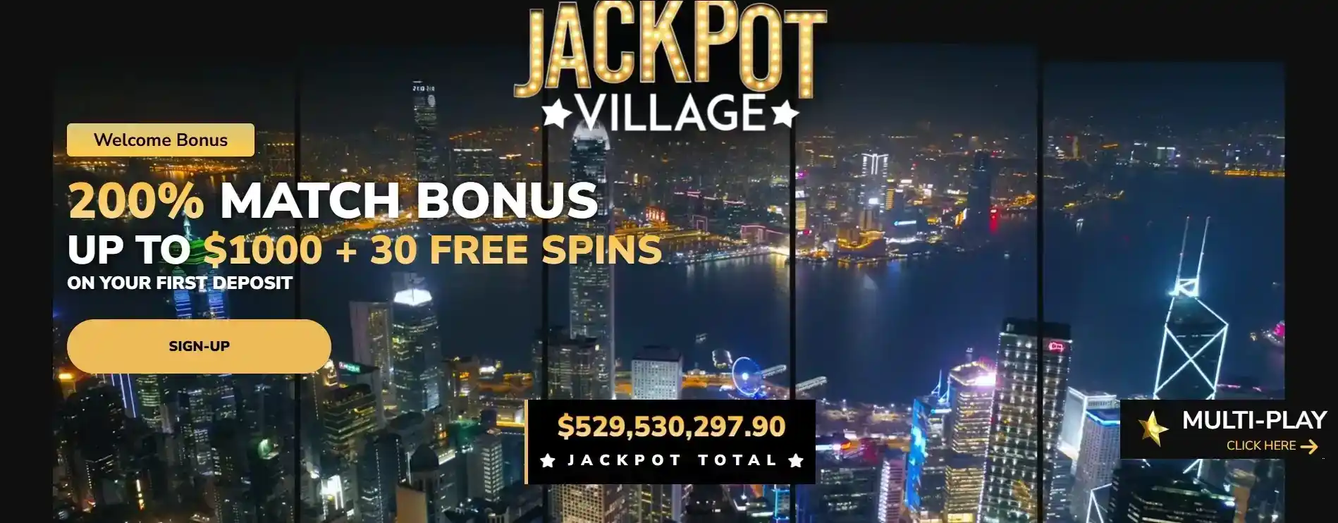 jackpotvillage welcome bonus