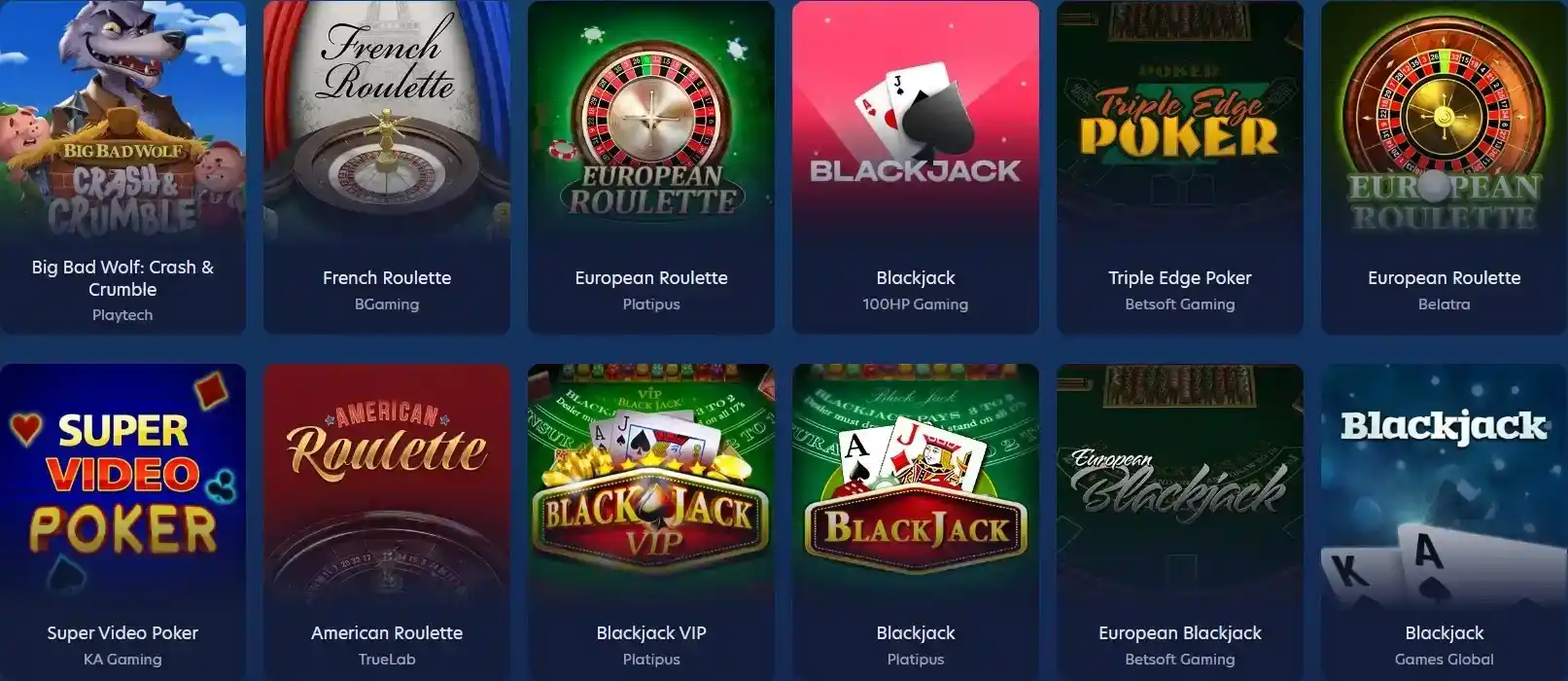 lucky dreams table games