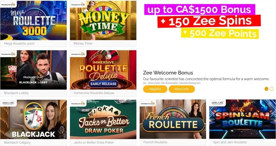 playzee live casino