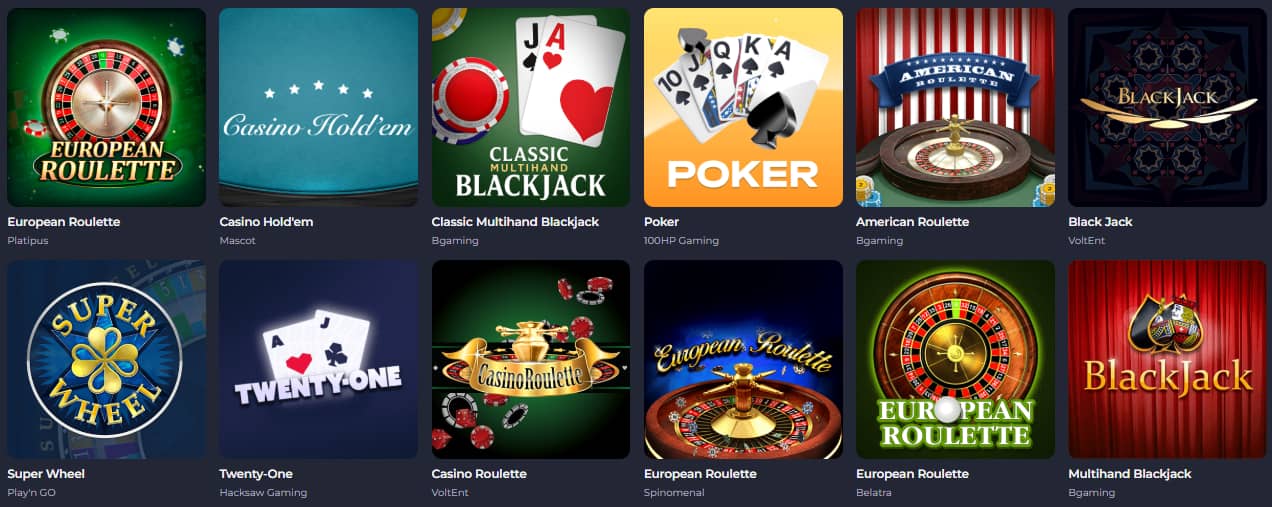 rolling slots casino jeux de table
