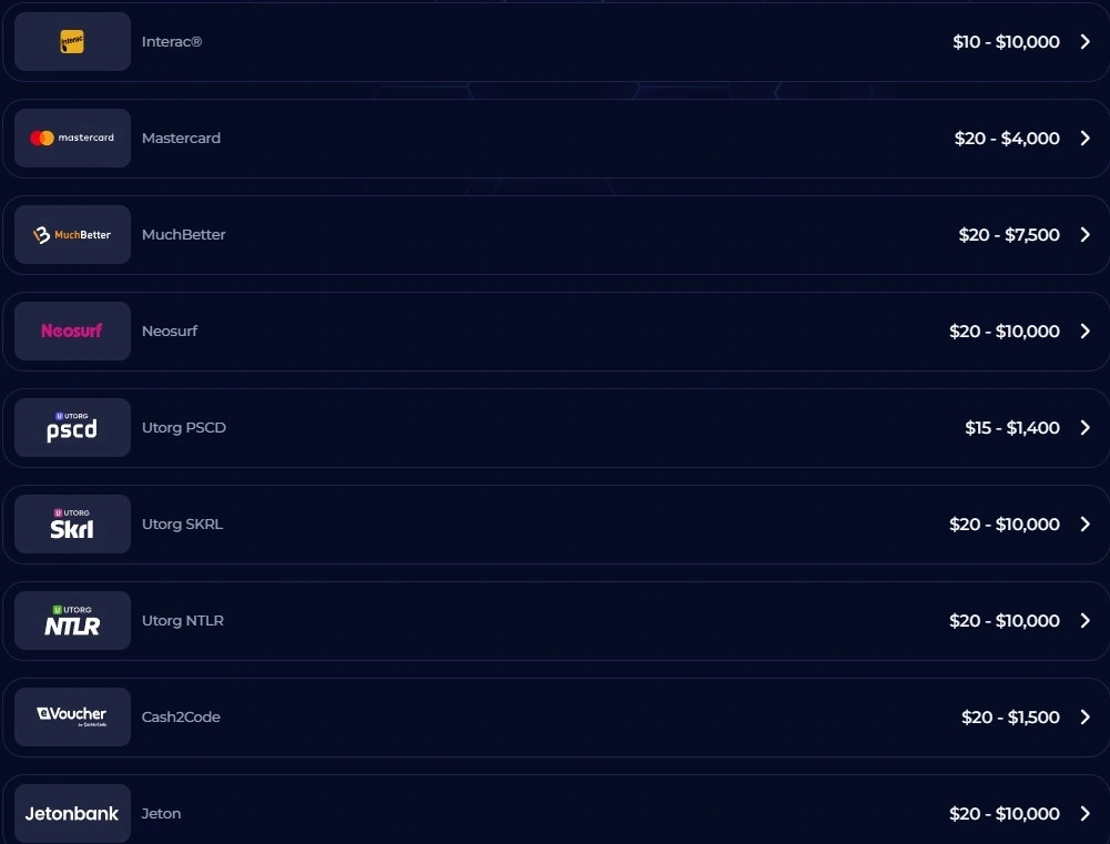 viperwin deposit methods