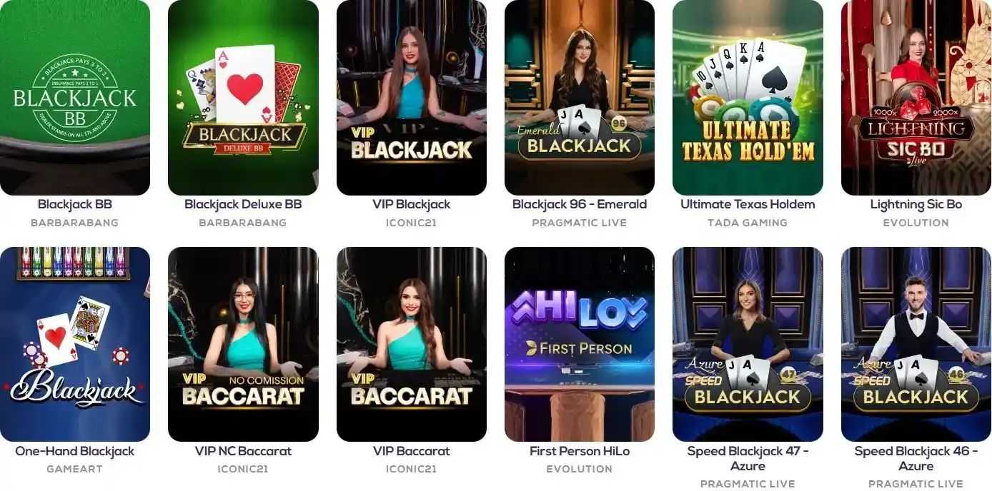 wildfortune table games