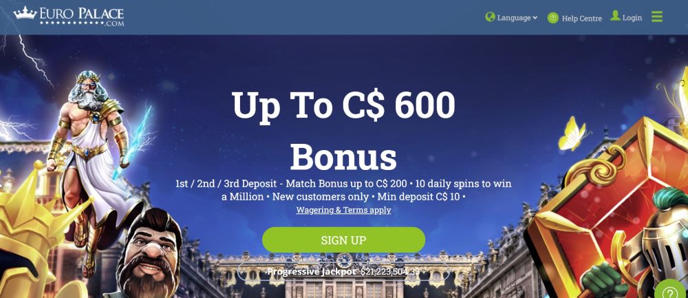 euro palace casino welcome bonus