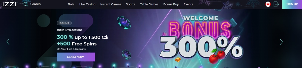 izzi casino welcome bonus