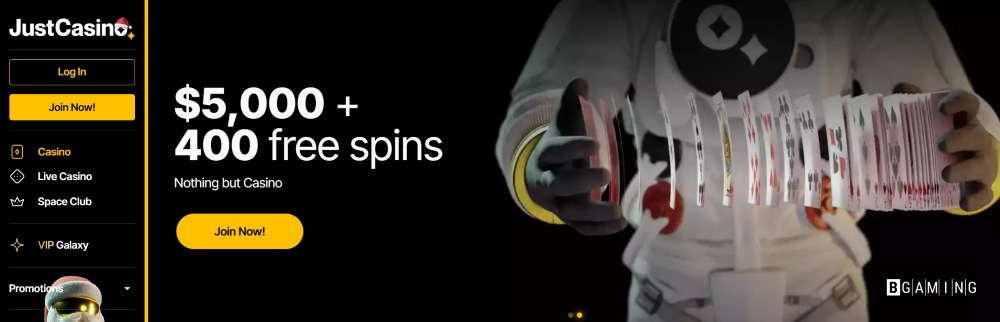 just casino welcome bonus
