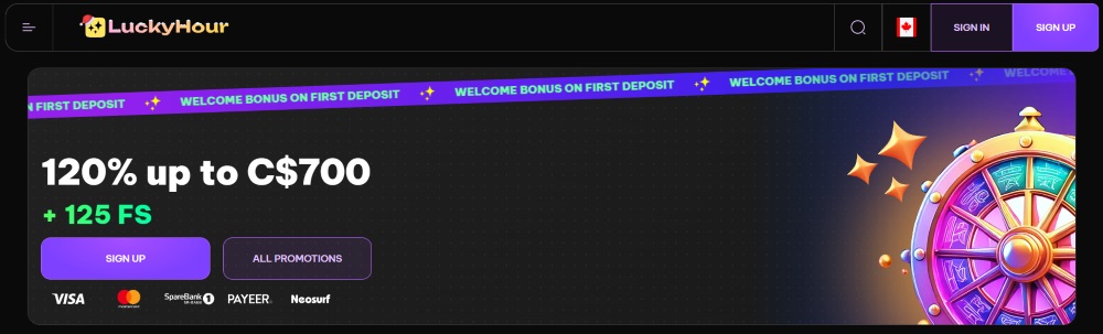 luckyhour casino welcome bonus