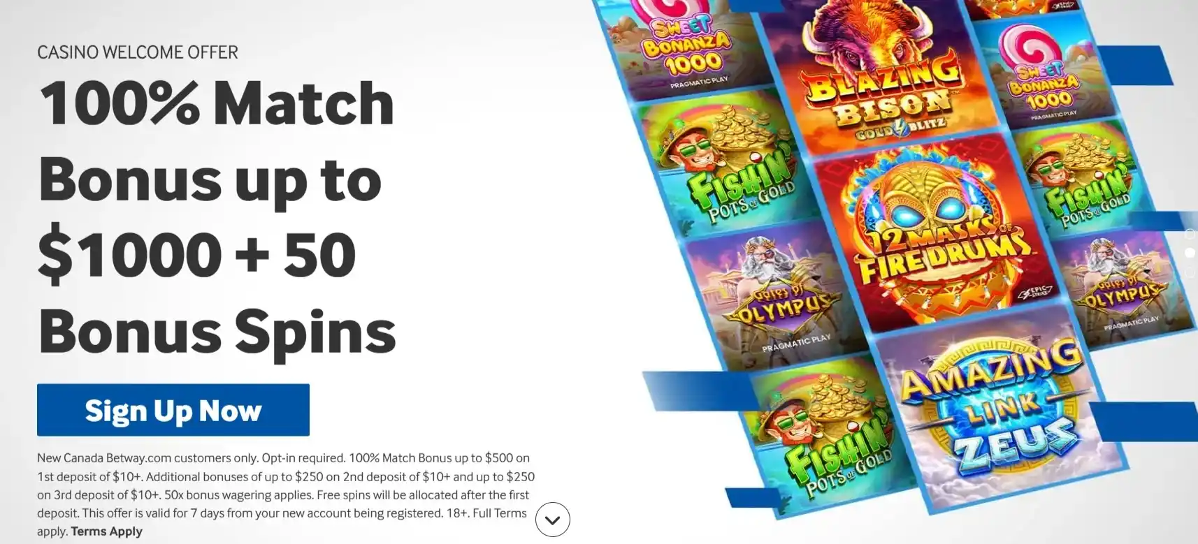 betway welcome bonus