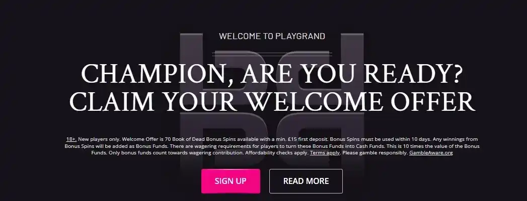 playgrand welcome bonus