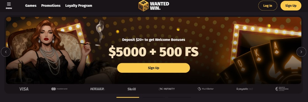 wantedwin casino review