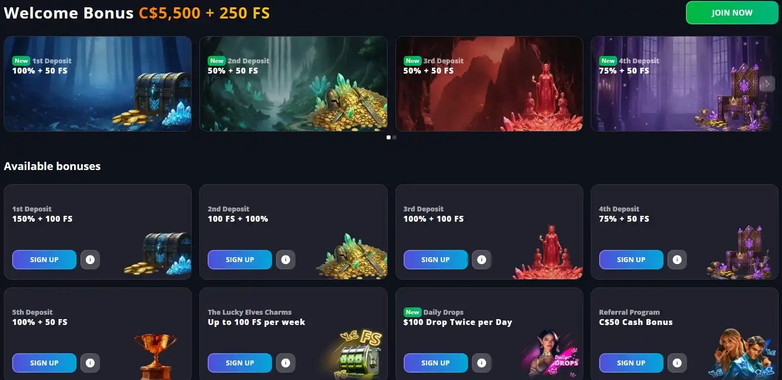 Lucky Elf Casino Review for Players in Canada