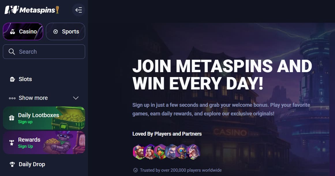 metaspins homepage